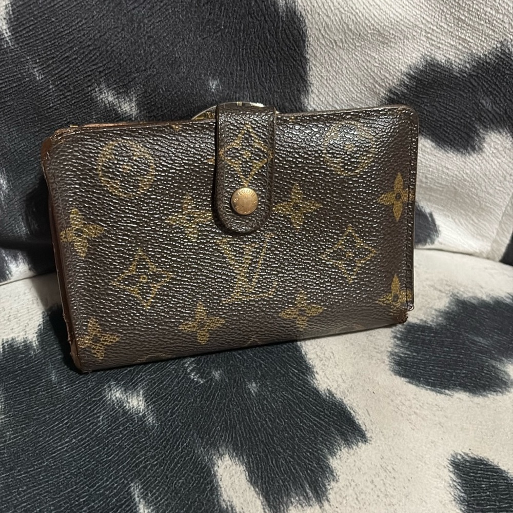 Louis Vuitton Monogram Compact Snap Wallet in Brown and Gold